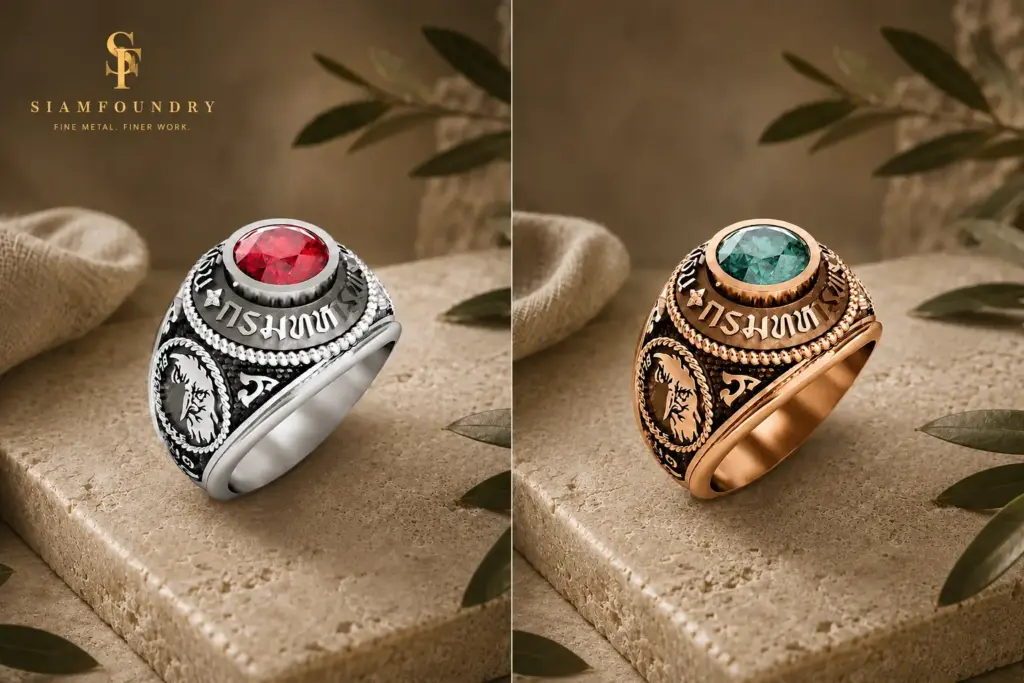 แหวนรุ่นทหาร 316L-CoCr ชุบ pvd rose gold