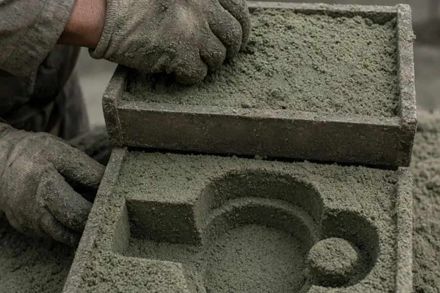 การหล่อทราย sand-casting-process